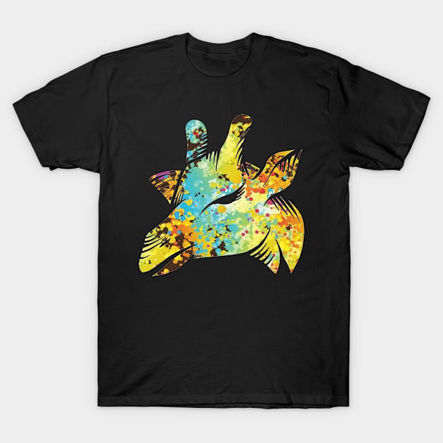 Funny giraffe colorful tshirt T-Shirt by thefriendlyone